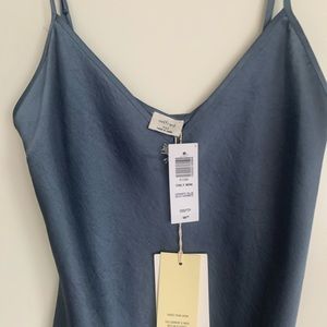NWT Aritzia Wilfred Blue silk mini